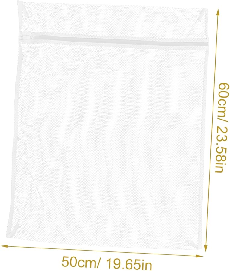 4Pcs White Mesh Laundry Bags Zippered for Delicates Bras Optimal Cleaning Storage - Image 2